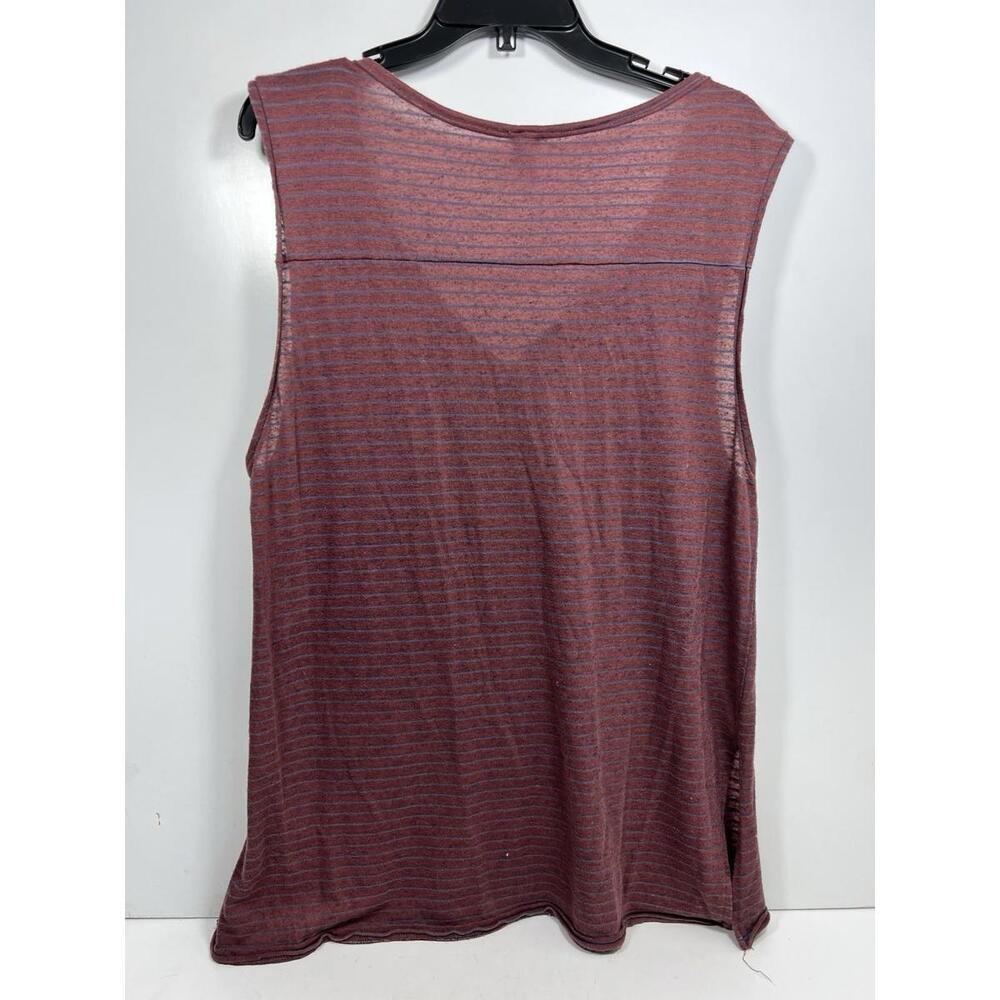 Free People We The Free Weekend Warrior Top Size Med Oversize Brick Stripe Boho - Picture 6 of 8